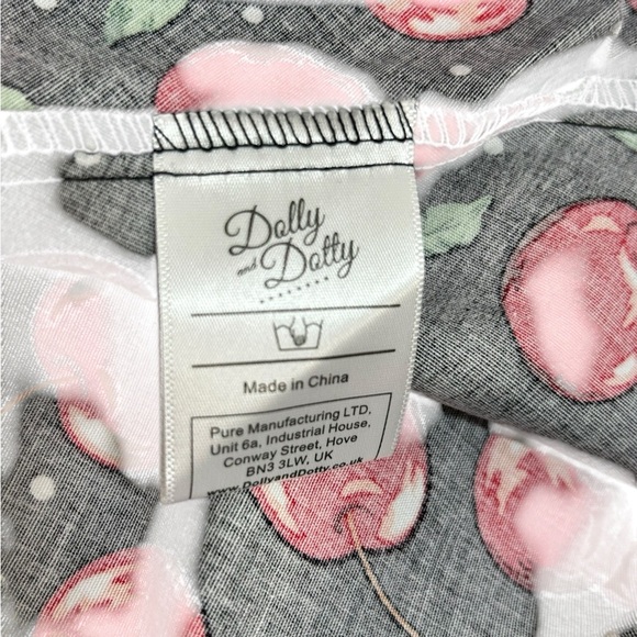 Dolly & Dotty Rockabilly Cherry Print Pinup 50’s Inspired Dress Size 16 - Picture 10 of 13